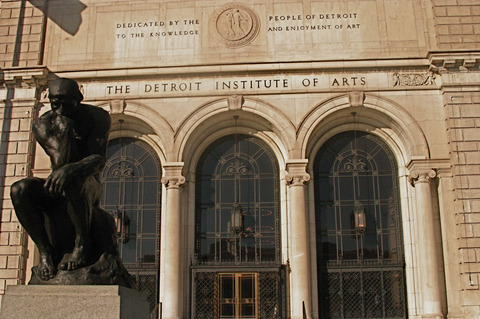 The Woodward Avenue façade of the Detroit Institute of Arts